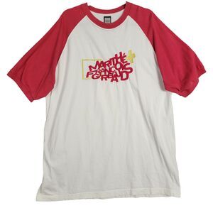 Vintage MARITHE FRANCOIS GIRBAUD Embroidered Spellout Ringer Tee Y2K SIZE 3XL